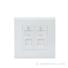 شعبية في المملكة المتحدة RJ11 TEL Socket Outlets 2Gang